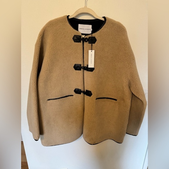 NEW Rebecca Minkoff Shearling Toggle Jacket Vegas Leather Size XL NWT - Picture 3 of 7